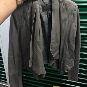 BCBGMaxAzria Charcoal Draped Blazer